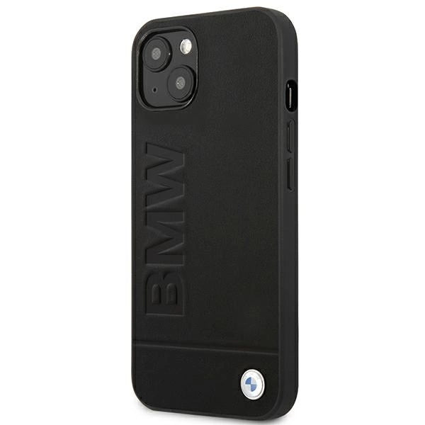 Case BMW BMHCP14MSLLBK iPhone 14 Plus 6.7 " sort / sort læderstempel