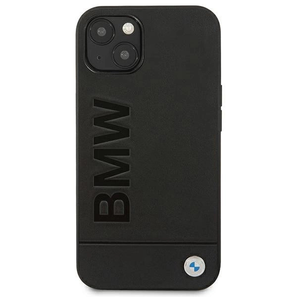 Case BMW BMHCP14MSLLBK iPhone 14 Plus 6.7 " sort / sort læderstempel