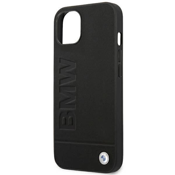 Case BMW BMHCP14MSLLBK iPhone 14 Plus 6.7 " sort / sort læderstempel