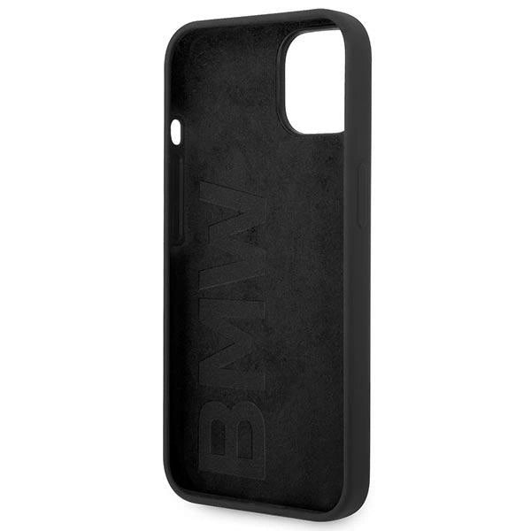 Etui BMW BMHCP14SSILBK iPhone 14 6,1" sort/sort Silicone Metal Logo