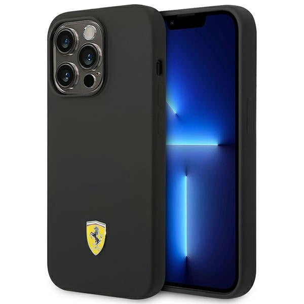 Ferrari FEHCP14LSIBBK iPhone 14 Pro 6.1" sort/sort hardcase Silikon Metal Logo