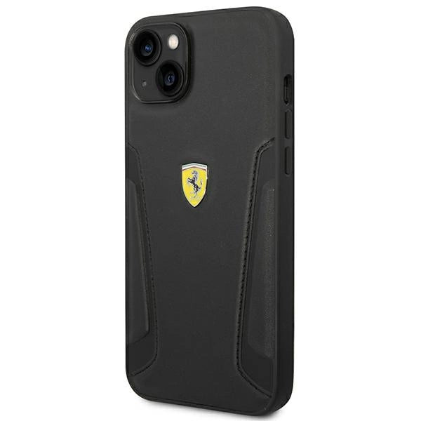 Ferrari FEHCP14MRBUK iPhone 14 Plus 6.7" sort/sort hårdkasse Læder Stempel Sider