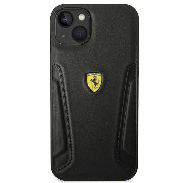 Ferrari FEHCP14MRBUK iPhone 14 Plus 6.7" sort/sort hårdkasse Læder Stempel Sider