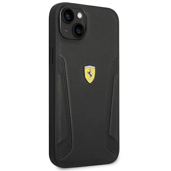 Ferrari FEHCP14MRBUK iPhone 14 Plus 6.7" sort/sort hårdkasse Læder Stempel Sider