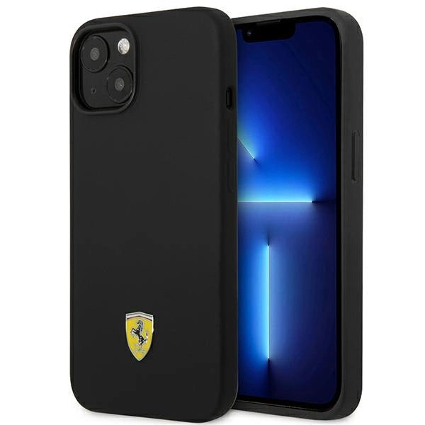 Ferrari FEHCP14SSIBBK iPhone 14 6.1" sort/sort hardcase Silikon Metal Logo
