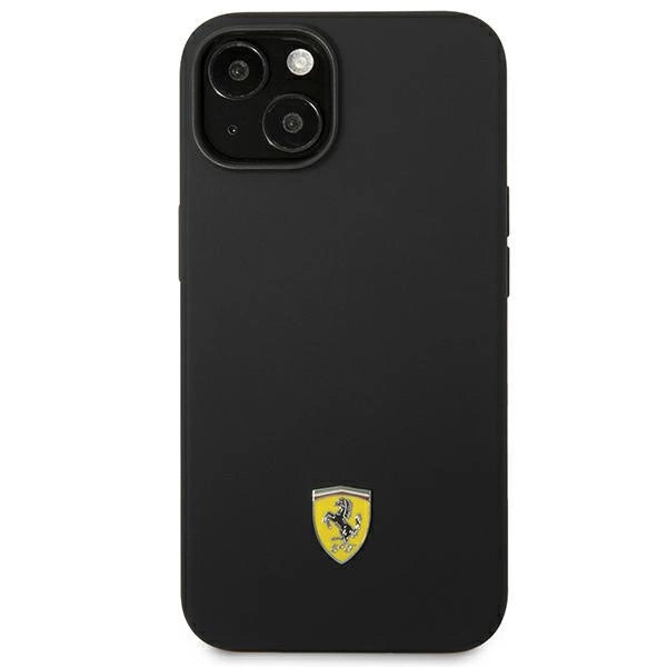 Ferrari FEHCP14SSIBBK iPhone 14 6.1" sort/sort hardcase Silikon Metal Logo