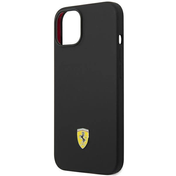 Ferrari FEHCP14SSIBBK iPhone 14 6.1" sort/sort hardcase Silikon Metal Logo