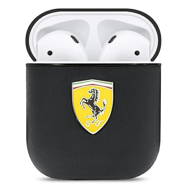 Ferrari FESA2LEBK AirPods cover sort/sort On Track læder