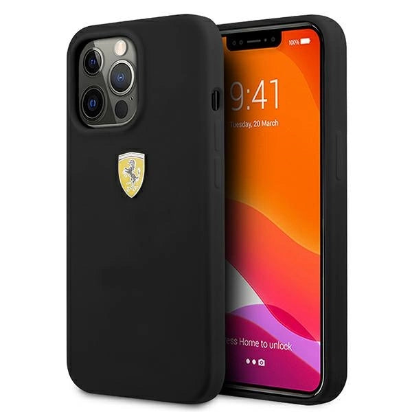 Ferrari FESSIHCP13XBK iPhone 13 Pro Max 6.7" sort/sort hardcase Silikon