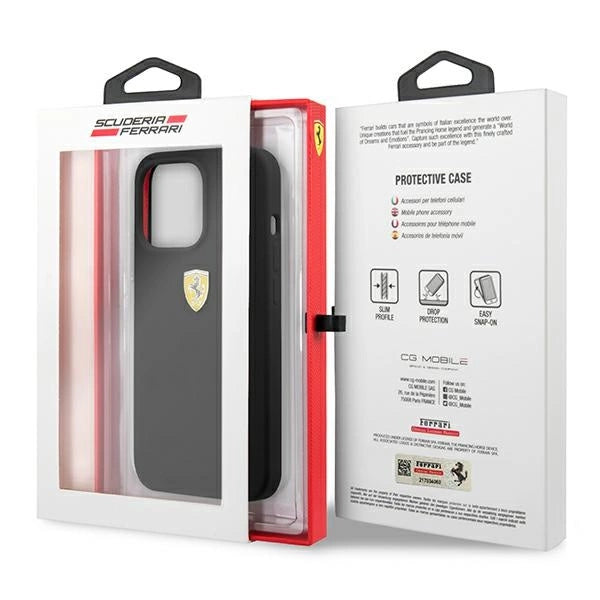 Ferrari FESSIHCP13XBK iPhone 13 Pro Max 6.7" sort/sort hardcase Silikon