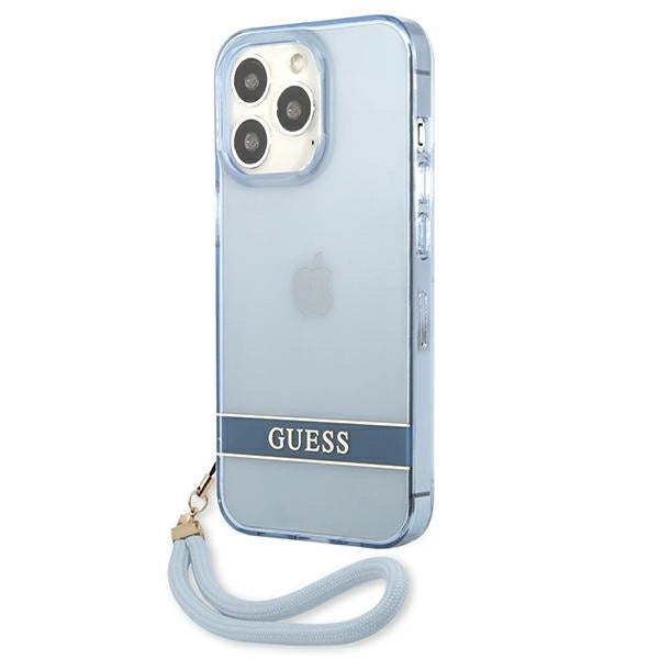 Guess GUHCP13LHTSGSB iPhone 13 Pro / 13 6,1 "blå / blå hardcase gennemsigtige Stap
