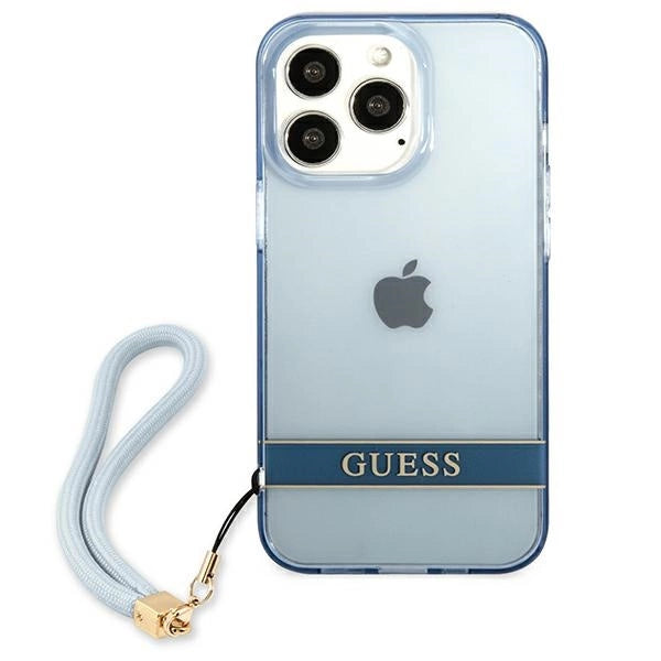 Guess GUHCP13LHTSGSB iPhone 13 Pro / 13 6,1 "blå / blå hardcase gennemsigtige Stap