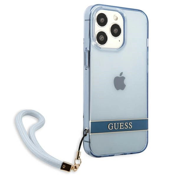 Guess GUHCP13LHTSGSB iPhone 13 Pro / 13 6,1 "blå / blå hardcase gennemsigtige Stap