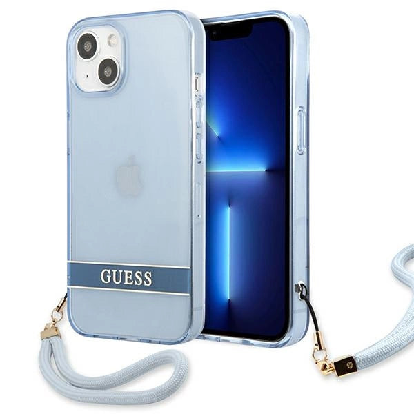Guess GUHCP13MHTSGSB iPhone 13 6.1 "blå / blå hardcase gennemsigtige Stap