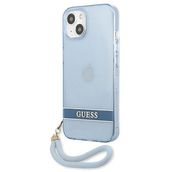 Guess GUHCP13MHTSGSB iPhone 13 6.1 "blå / blå hardcase gennemsigtige Stap