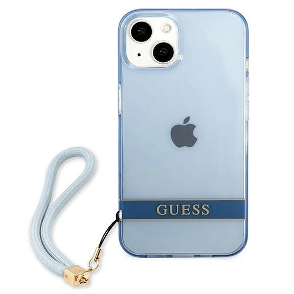 Guess GUHCP13MHTSGSB iPhone 13 6.1 "blå / blå hardcase gennemsigtige Stap