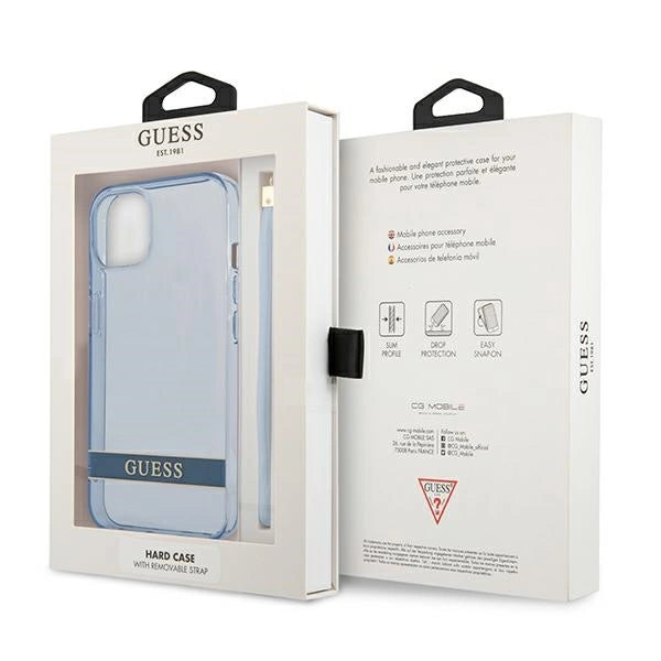 Guess GUHCP13MHTSGSB iPhone 13 6.1 "blå / blå hardcase gennemsigtige Stap