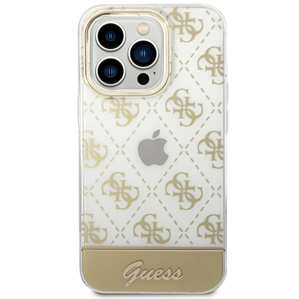 Guess GUHCP14LHG4MHG iPhone 14 Pro 6.1 "guld / guld hardcase 4G Pattern Script