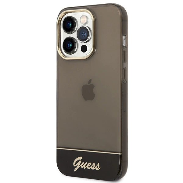 Guess GUHCP14LHGCOK iPhone 14 Pro 6.1 " sort / sort hardcase gennemsigtigt