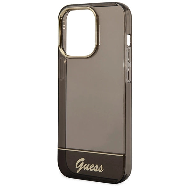Guess GUHCP14LHGCOK iPhone 14 Pro 6.1 " sort / sort hardcase gennemsigtigt