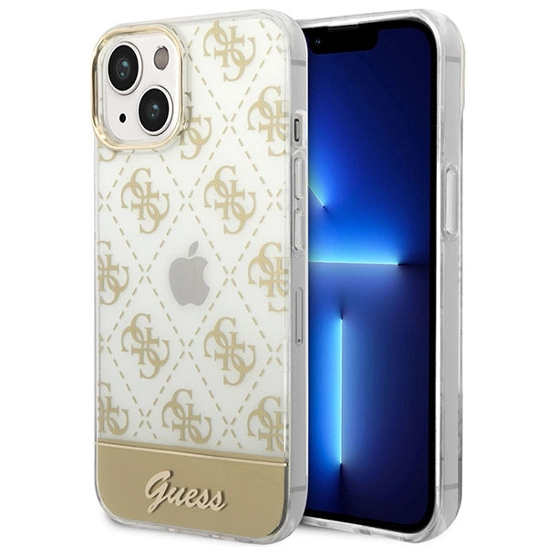 Gæt GUHCP14MHG4MHG iPhone 14 Plus 6.7 "guld / guld hardcase 4G Pattern Script