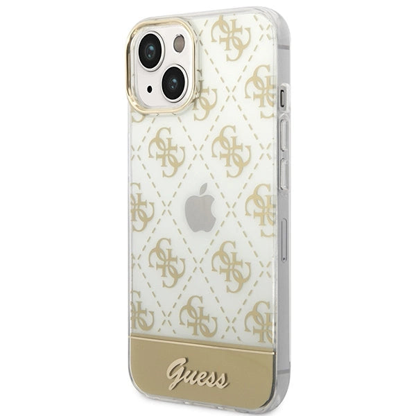 Gæt GUHCP14MHG4MHG iPhone 14 Plus 6.7 "guld / guld hardcase 4G Pattern Script