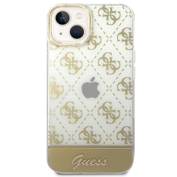 Gæt GUHCP14MHG4MHG iPhone 14 Plus 6.7 "guld / guld hardcase 4G Pattern Script