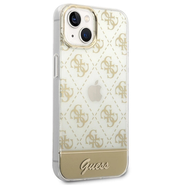 Gæt GUHCP14MHG4MHG iPhone 14 Plus 6.7 "guld / guld hardcase 4G Pattern Script