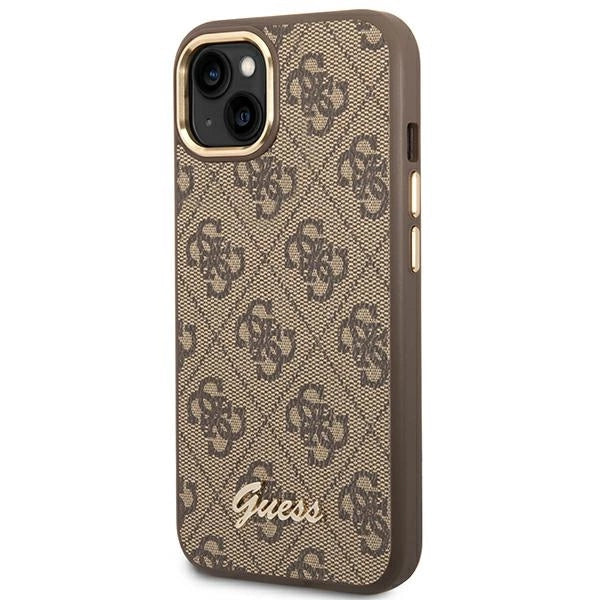 Guess GUHCP14MHG4SHW iPhone 14 Plus 6.7 "brun / brun hard case 4G Vintage Gold Logo