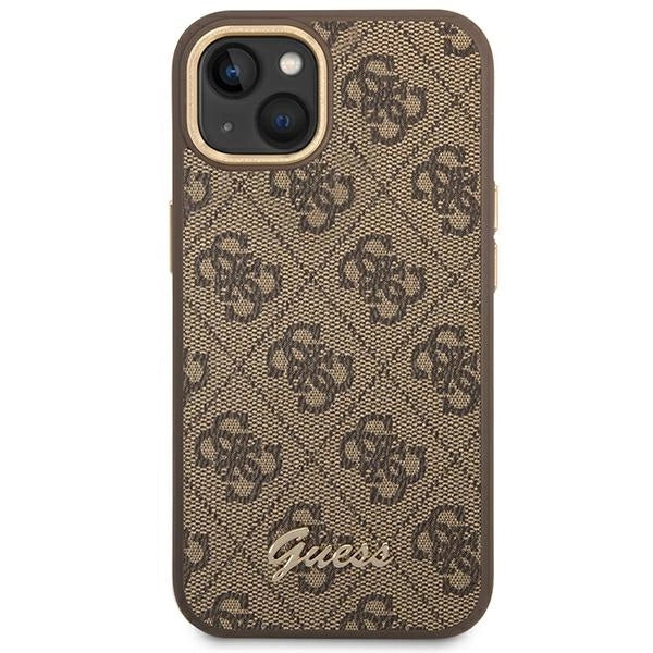Guess GUHCP14MHG4SHW iPhone 14 Plus 6.7 "brun / brun hard case 4G Vintage Gold Logo