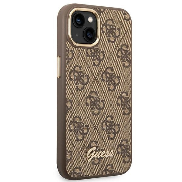Guess GUHCP14MHG4SHW iPhone 14 Plus 6.7 "brun / brun hard case 4G Vintage Gold Logo