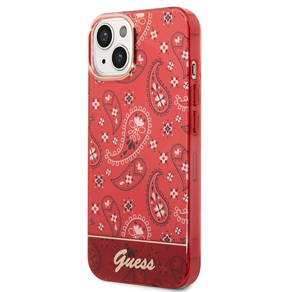 Guess GUHCP14MHGBNHR iPhone 14 Plus 6.7" rød/rød hardcase Bandana Paisley