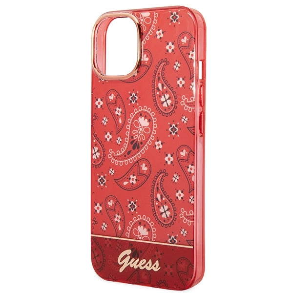 Guess GUHCP14MHGBNHR iPhone 14 Plus 6.7" rød/rød hardcase Bandana Paisley