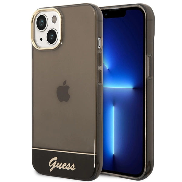 Guess GUHCP14MHGCOK iPhone 14 Plus 6.7 " sort / sort hardcase gennemsigtigt