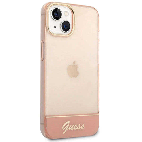 Guess GUHCP14MHGCOP iPhone 14 Plus 6.7 " pink / pink hardcase gennemsigtige