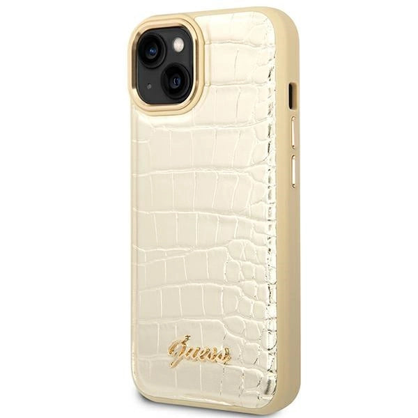 Guess GUHCP14MHGCRHD iPhone 14 Plus 6.7 " guld / guld hardcase Croco Collection