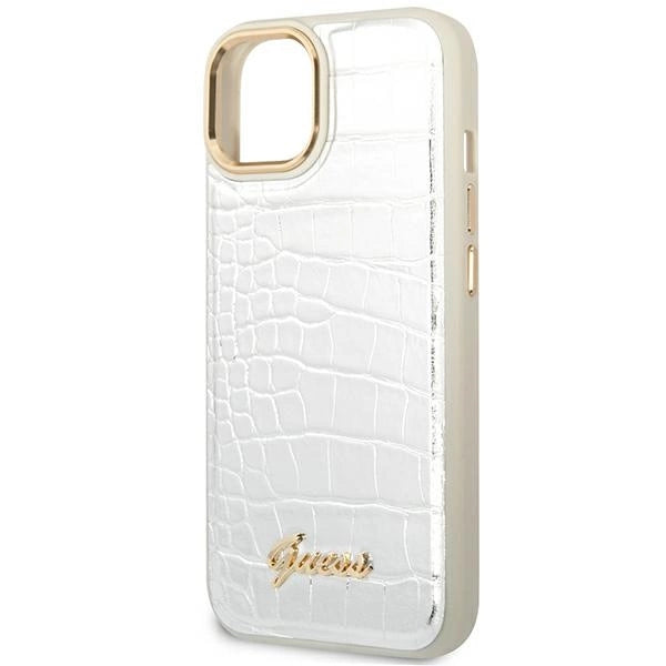 Guess GUHCP14MHGCRHS iPhone 14 Plus 6.7 " sølv / sølv hardcase Croco Collection