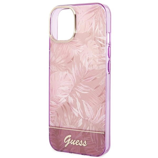 Guess GUHCP14MHGJGHP iPhone 14 Plus 6.7 " pink / pink hardcase Jungle Collection