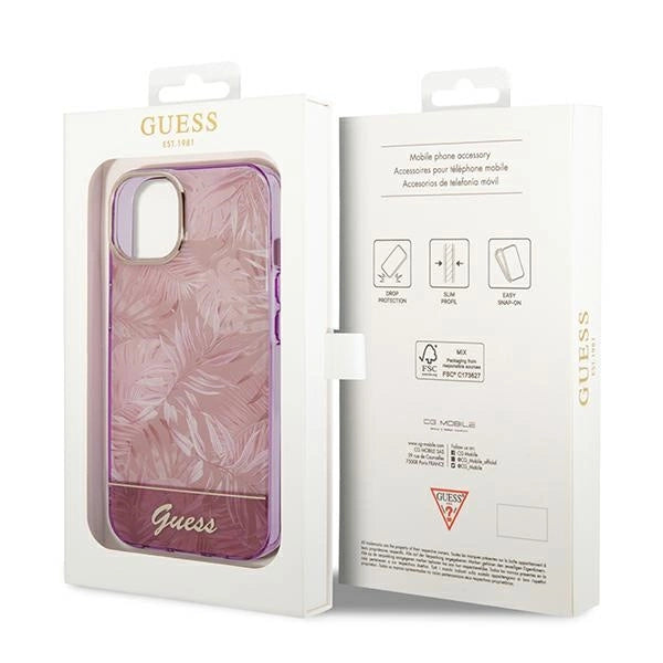 Guess GUHCP14MHGJGHP iPhone 14 Plus 6.7 " pink / pink hardcase Jungle Collection