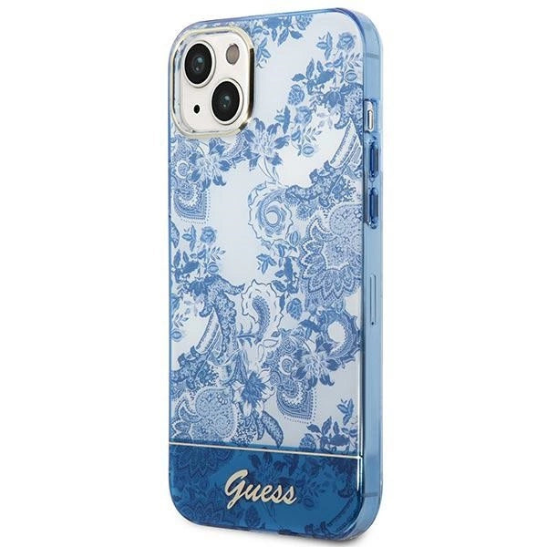 Guess GUHCP14MHGPLHB iPhone 14 Plus 6.7" blå/blå hardcase Porcelæn Collection