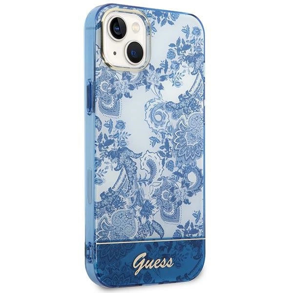 Guess GUHCP14MHGPLHB iPhone 14 Plus 6.7" blå/blå hardcase Porcelæn Collection