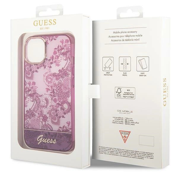 Guess GUHCP14MHGPLHF iPhone 14 Plus 6.7" fuchsia/fuschia hårdkasse Porcelæn Samling