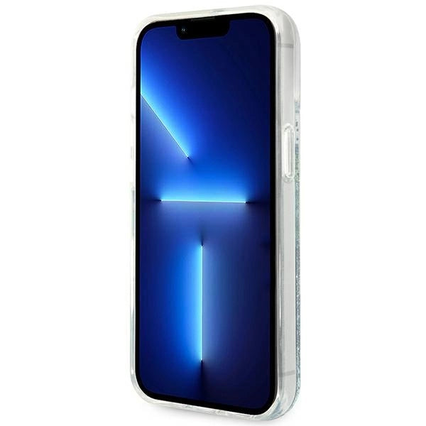 Guess GUHCP14MLFLSN iPhone 14 Plus 6.7 "grøn / grøn hardcase Flower Liquid Glitter