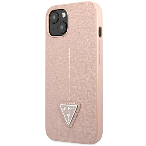 Guess GUHCP14MPSATLP iPhone 14 Plus 6,7 "pink / pink hardcase SaffianoTriangle Logo