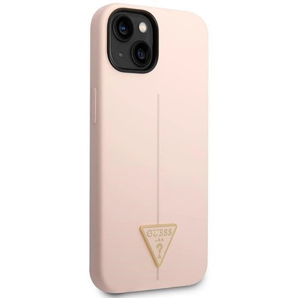 Guess GUHCP14MSLTGP iPhone 14 Plus 6.7" pink/pink hardcase Silikon trekant