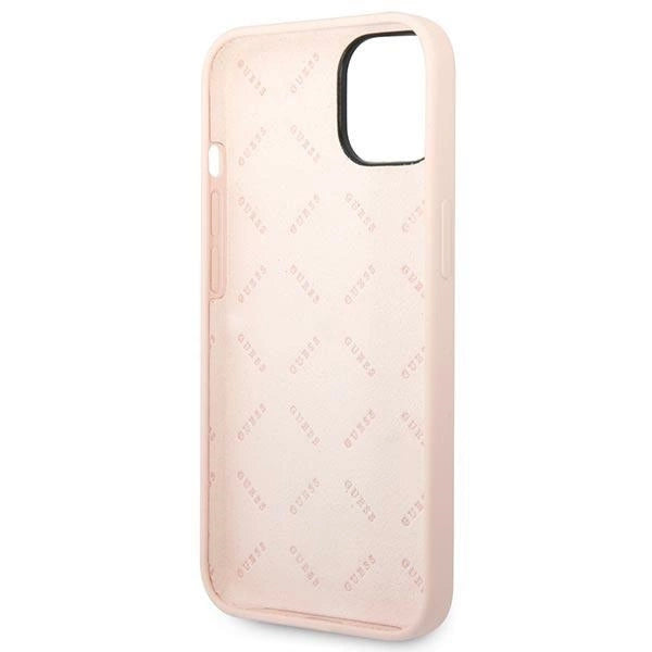Guess GUHCP14MSLTGP iPhone 14 Plus 6.7" pink/pink hardcase Silikon trekant