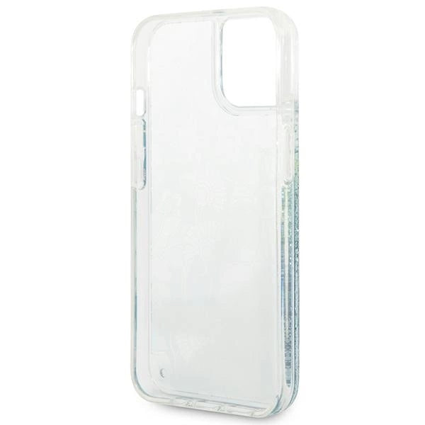 Guess GUHCP14SLFLSN iPhone 14 6.1 "grøn / grøn hardcase Flower Liquid Glitter