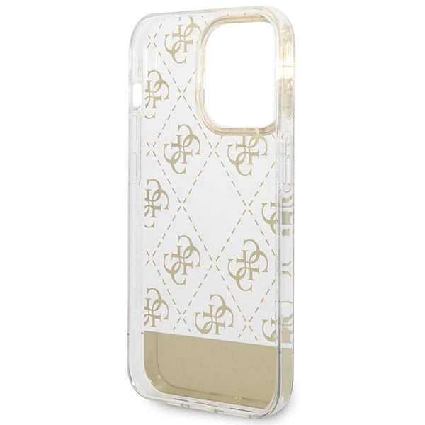 Guess GUHCP14XHG4MHG iPhone 14 Pro Max 6.7 "guld / guld hardcase 4G Pattern Script