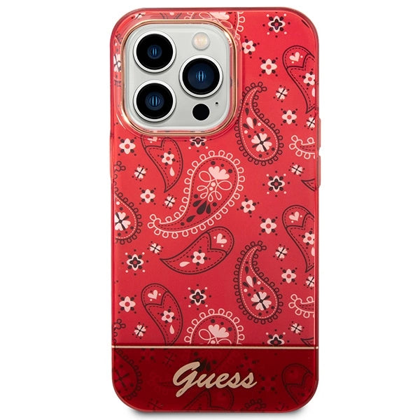 Guess GUHCP14XHGBNHR iPhone 14 Pro Max 6.7" rød/rød hardcase Bandana Paisley