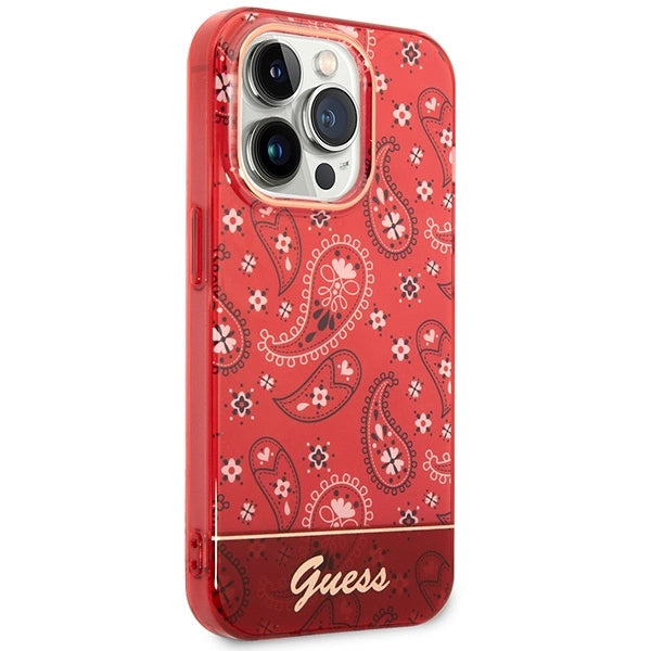 Guess GUHCP14XHGBNHR iPhone 14 Pro Max 6.7" rød/rød hardcase Bandana Paisley